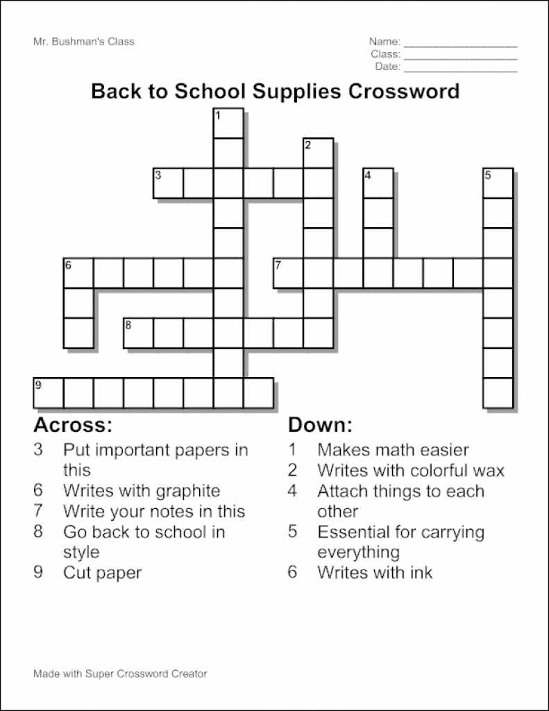 Free Make Your Own Crosswords Printable | Free Printables - Create Your Own Crossword Puzzle Printable