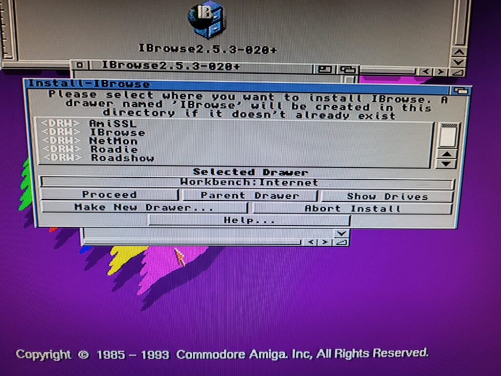 Amiga Web Browser