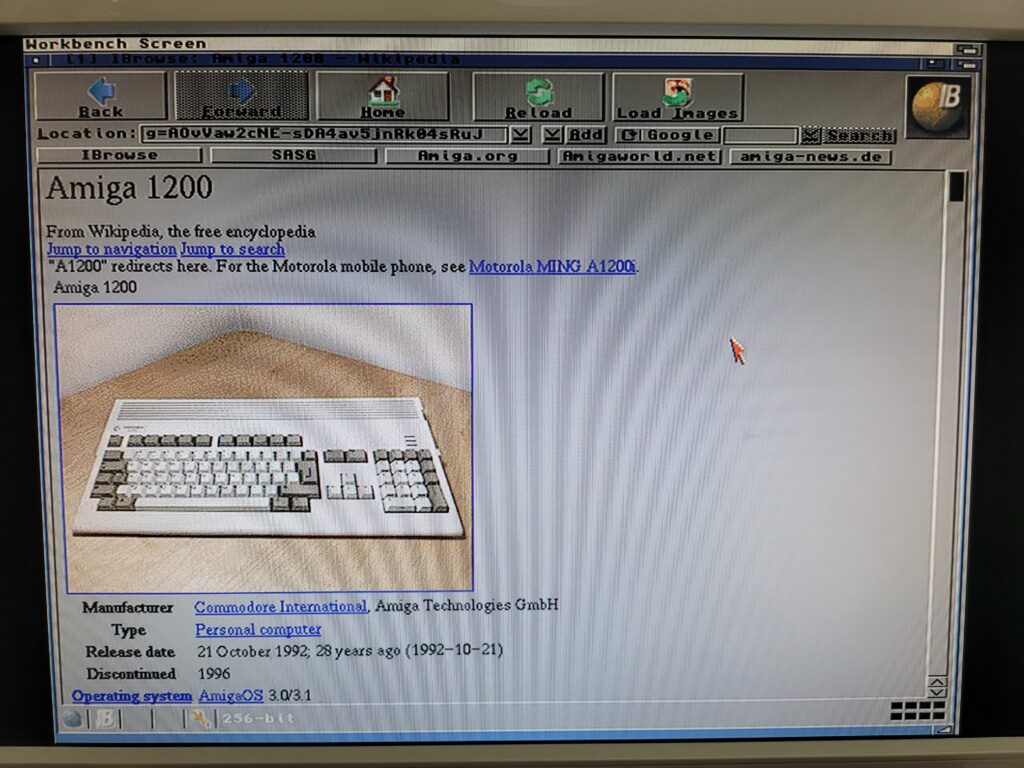 Amiga Web Browser