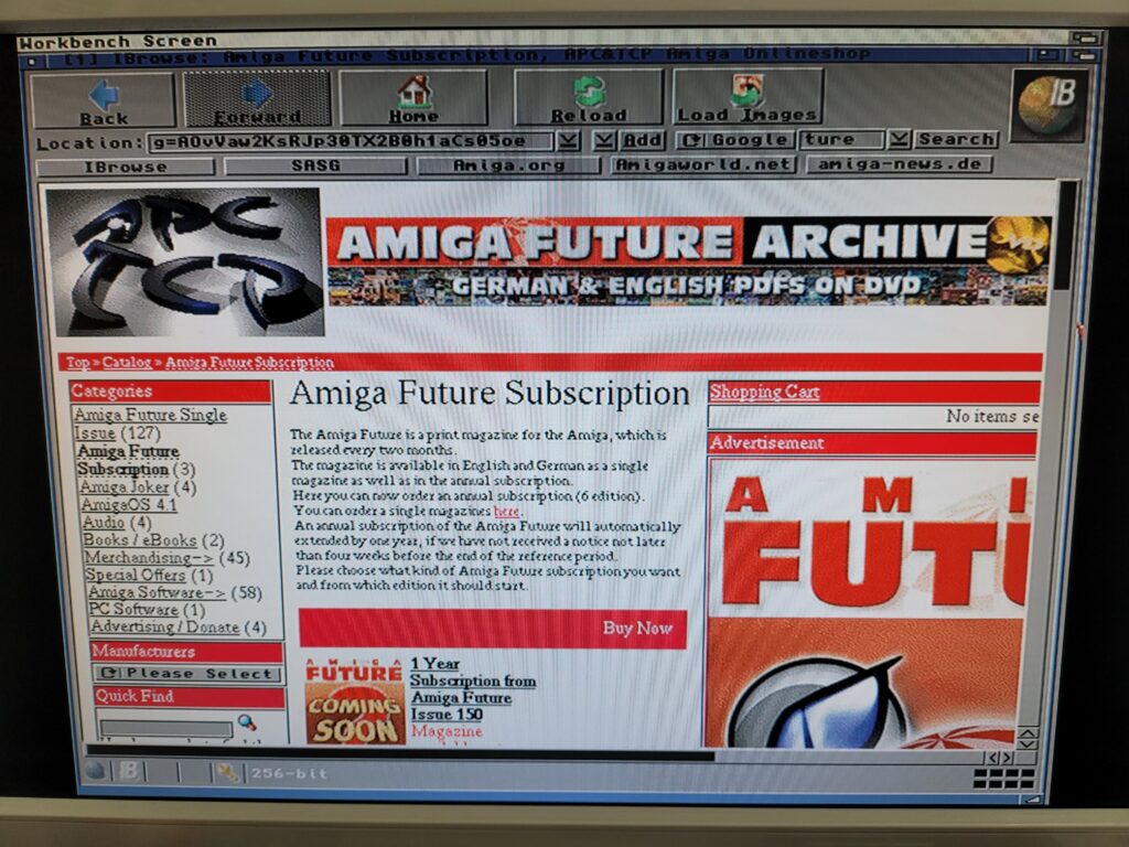 Amiga Web Browser