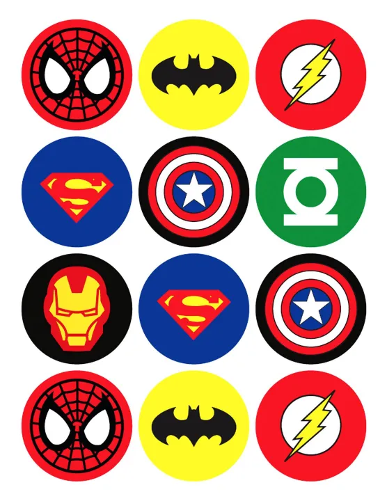 12pcs Super Hero Design Waterproof Stickers | Lazada PH