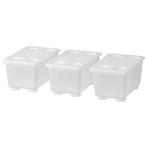 Digital ShoppyGLIS Box with lid, Transparent, 17x10 cm (6 ¾x4) - Pack of 3- Multi Color, Transparent, Length: 17 cm Width: 10 cm Height: 8 cm, Adam