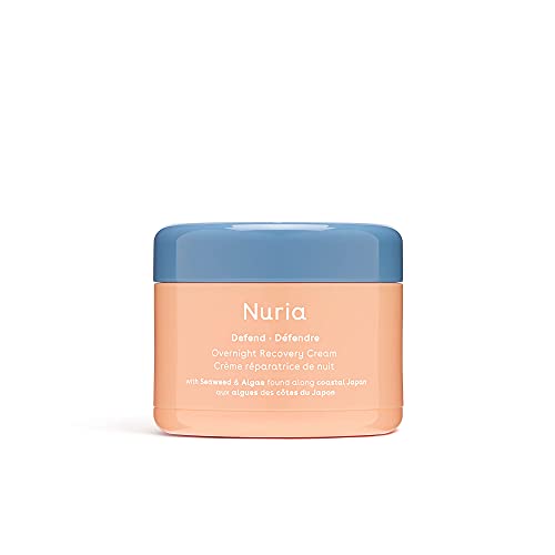 Nuria - Defend Overnight Face Cream, Facial Moisturizer for Nighttime Skin Recovery, Night Cream for Face with Seaweed, Brown Algae, and Aloe Leaf Juice, 50mL/1.7 fl oz