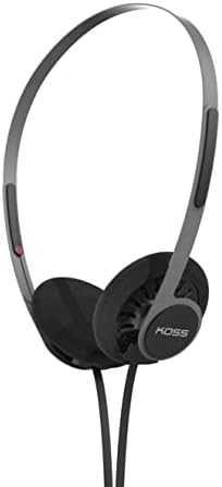 Koss KPH40 Utility On-Ear Headphones, Detachable Interchangeable Cord System, Retro Style, Ultra Lightweight Design (Stealth Black)