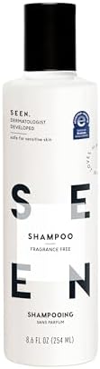 SEEN Shampoo, Fragrance Free - Non-Comedogenic & Sulfate-Free Hair Shampoo- Dermatologist-Developed - Safe for Sensitive, Eczema & Acne Prone Skin