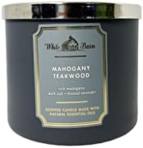 Bath & Body Works White Barn Mahogany Teakwood Scented Candle Unisex Candle 14.5 oz