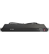 StarTech.com 8 Outlet Horizontal 1U Rack Mount PDU Power Strip for Network Server Racks - Surge P...