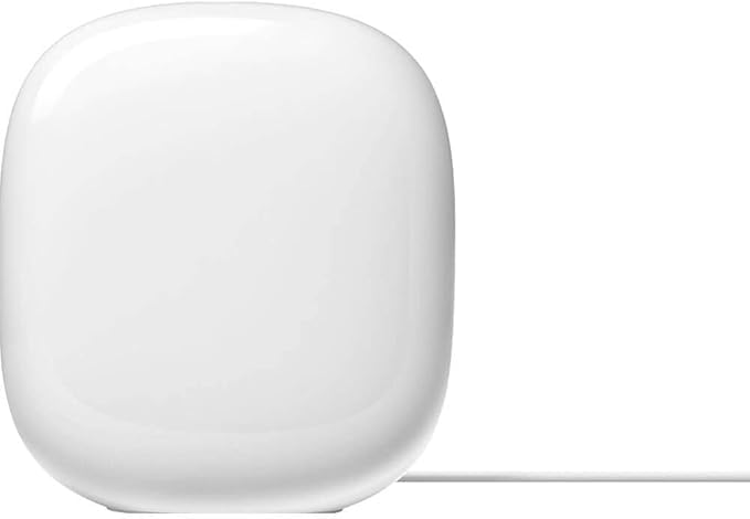 Google Nest WiFi Pro 6E GA03030-US Fast Speed and Whole Home Coverage Mesh Router -Color Snow