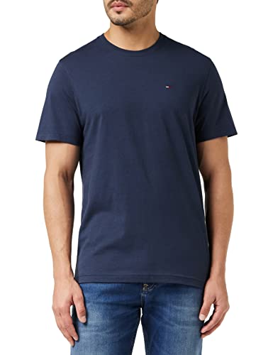 Tommy Jeans T-shirt Uomo Maniche Corte TJM Original Slim Fit, Blu (Bla...