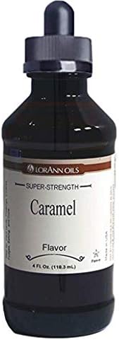 LorAnn Caramel SS Flavor, 4 ounce bottle - Includes a threaded Glass Dropper