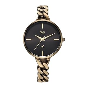 Fastrack Vyb Spotlight Quartz Analog Black Dial Watch for Women