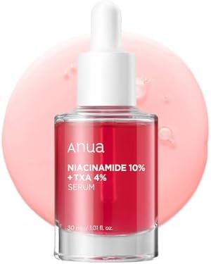 Anua 10% Niacinamide+ 4% Tranexamic Acid Serum, Ceramide, Hyaluronic Acid, Vitamin B12 natural color, for Sensitive skin, Korean Glass Skin, Fragrance-Free (30ml /1.01 fl.oz.)