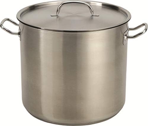 24 Quart Stainless Steel Stock Pot with Lid