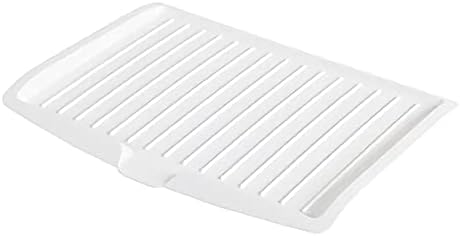 ANDRSAN Kitchen Utility Draining Board, Light Weight, Space Efficient, Water Drain (White)