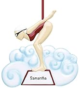 Personalized Swimming Christmas Ornaments 2023 - Fast & Free 24h Customization - Girl Swimmer Orn...