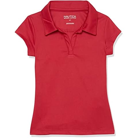 Nautica Girls' Short Sleeve Polo Cover