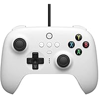 8Bitdo Ultimate USB Wired Controller for PC Windows 10, , Steam Deck, Raspberry Pi and Switch (White) 