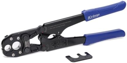 iCrimp Pex Pipe Crimping Tool, Plumbing Tool with Convertible 1/2" and 3/4" Jaws for Copper Ring, Meets ASTM 1807 Standard IWS-1234N