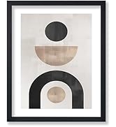 Poster Master Vintage Minimalist Poster - Retro Abstract Print - Geometric Shapes, Black & Beige ...