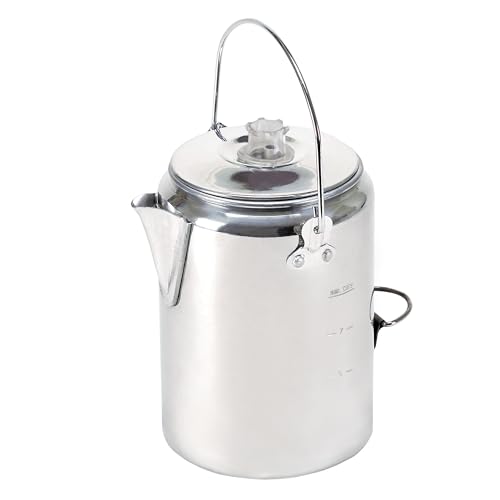 Stansport Camper's Percolator Coffee Pot 9 Cups (277) Silver