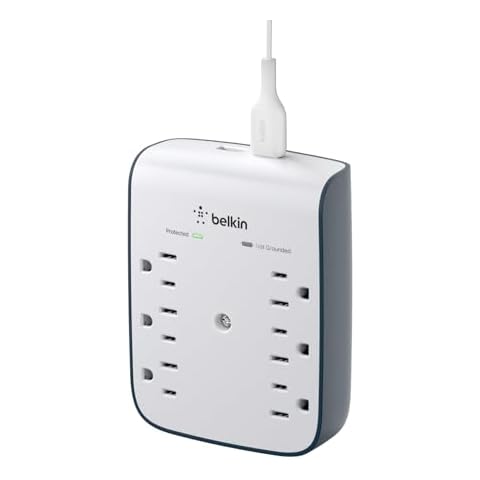 Belkin 6-Outlet Wall Surge Protector with 2 USB Ports Cover