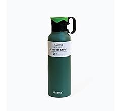 Sistema stainless bottle traverse 600 ml - black and green