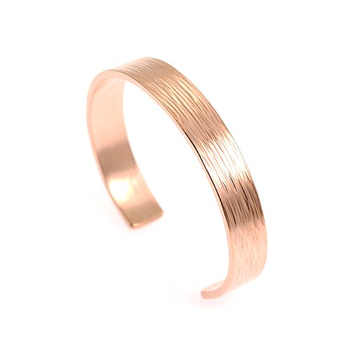 10mm Wide Bark Copper Cuff Bracelet By John Brana Handmade Jewelry 100% Uncoated Solid Copper Cuff (8.5 Inches)