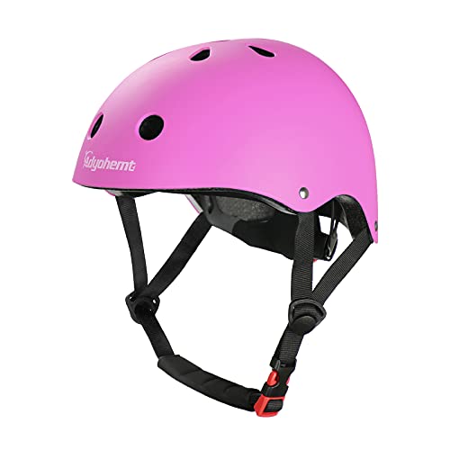 3 4 low profile helmet - Adyohemt Toddler Helmet, Adjustable Kids Bike Helmet for Ages 2-8/8-14 Boys Girls, Safety and Comfortable Multi-Sport Kids Helmet for Cycling Skateboard Scooter (DarkPink, Small)