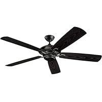 Generation Lighting 5 Blades Cyclone 60 Inch Indoor/Outdoor Ceiling Fan (Matte Black)