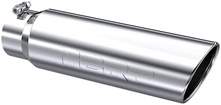 MBRP 4 Inch Inlet Exhaust Tip, 5" Outlet 18" Overall Length, Universal Polished Stainless Steel Exhaust Tip | T5124