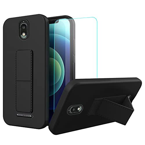 Hot Pepper Serrano 3 Phone Case with Tempered Glass & Hidden Kickstand - Shockproof TPU Cover - Black