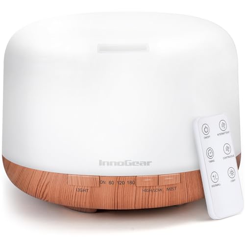 InnoGear 500ml Essential Oil Diffuser with Remote Control, Premiu...