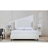 GDFStudio Tall Headboard Upholstered Bed,King Size Platform Bed Frame with Headboard Wingback,54"...