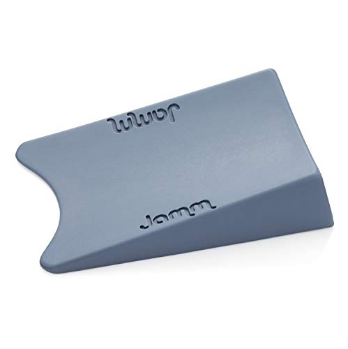 door stops for french doors - Jamm Door Stopper | Door Stop Wedge Holds Doors Open in Both Directions | Premium Non Rubber Non Slip Hardware | Standard Size | Dusky Blue - 1 Pack