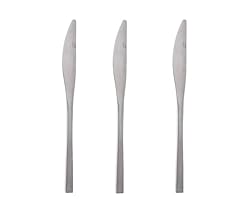 Zinnia Stainless Steel Slender/Mirror Table Knife 3 Piece Set