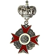 LUOEM Buckles Brooch Crown Queen Medal Badge Corsages Hijab Pin Brooch for Women Men