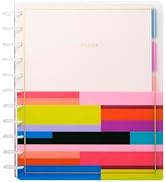 Happy Planner Undated Plans + Notes Monthly Planner Notebook Journal, 12-Month Planner, Colorbloc...