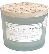 Sand + Paws Scented Candle - Ocean & Sea Salt - Additional Scents and Sizes –Luxurious Air Freshe...