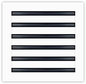 BUILDMART - 12x12 Modern AC Vent Cover - Decorative White Aluminum Air Vent - Standard Linear Slot Diffuser - Heating and Cooling Register Grille for Ceiling, Walls & Floors - Texas Buildmart