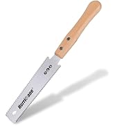 HURRICANE Japanese Hand Saw, 6 Inch (150mm) Double Edge Sided Pull Saw, SK5 Flexible Blade, 14/17...