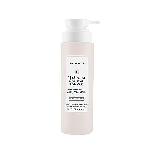 Naturium The Smoother Glycolic Acid Exfoliating Body Wash, Soft & Smoothing Cleanser, 16.9 oz