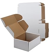 RLAVBL Shipping Boxes 9x6x4 Set of 25, White Corrugated Cardboard Box