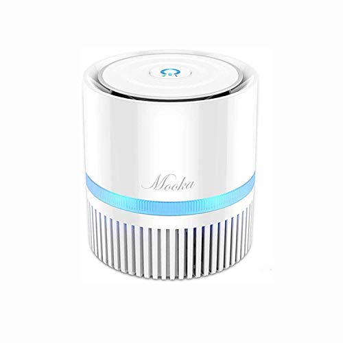 MOOKA Air Purifier for Home, 3-in-1 True HEPA Filter Air Cleaner