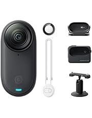 Insta360 GO 3S Przenośna minikamera 4K, POV, montaż w dowolnym miejscu, stabilizacja, akumulator 140 min., wodoszczelność 10 m, funkcje oparte na sztucznej inteligencji, Apple Find My, 64 GB, czarna