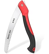 HURRICANE Pruning Saw, 10 Inch, Folding Hand Saw with SK5 Curved Blade, Triple-cut Razor Teeth, H...