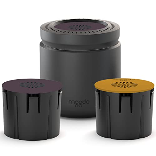 MoodoGo Portable Aroma Device + 2 | Wood Royale Single Capsule + Orange Sunrise Go Capsule