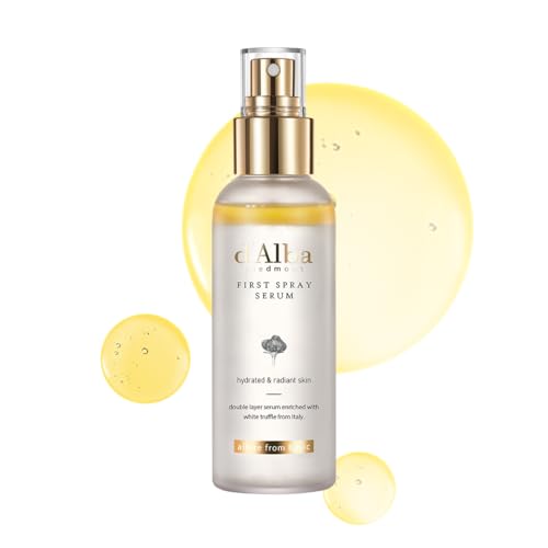 d'alba Piedmont Italian White Truffle First Spray Serum, Vegan Skin Care, Light-weight Face Moisturizer, Glow Serum for Radiant Skin, Non Comedogenic, All In One Mist, Korean Skin Care (3.38 fl oz.)