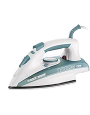 Black &amp; Decker 1750W Steam Iron Ceramic Coated Soleplate with Anti Calc Drip Self Clean and Auto Shutoff, Removes Stubborn Creases Quickly Easily X1600-B5 2 Years Warranty