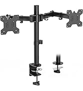 WALI Dual LCD Monitor Fully Adjustable Desk Mount Stand Fits 2 Screens up to 27 inch, 22 lbs. Wei...