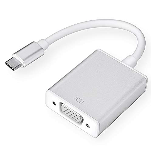 USB-C to VGA Adapter, Bincolo USB 3.1 Type C (Thunderbolt 3) to VGA Converter Compatible with MacBook Pro, New MacBook, MacBook Air 2018, Dell XPS 13 15, Surface Book 2 and More